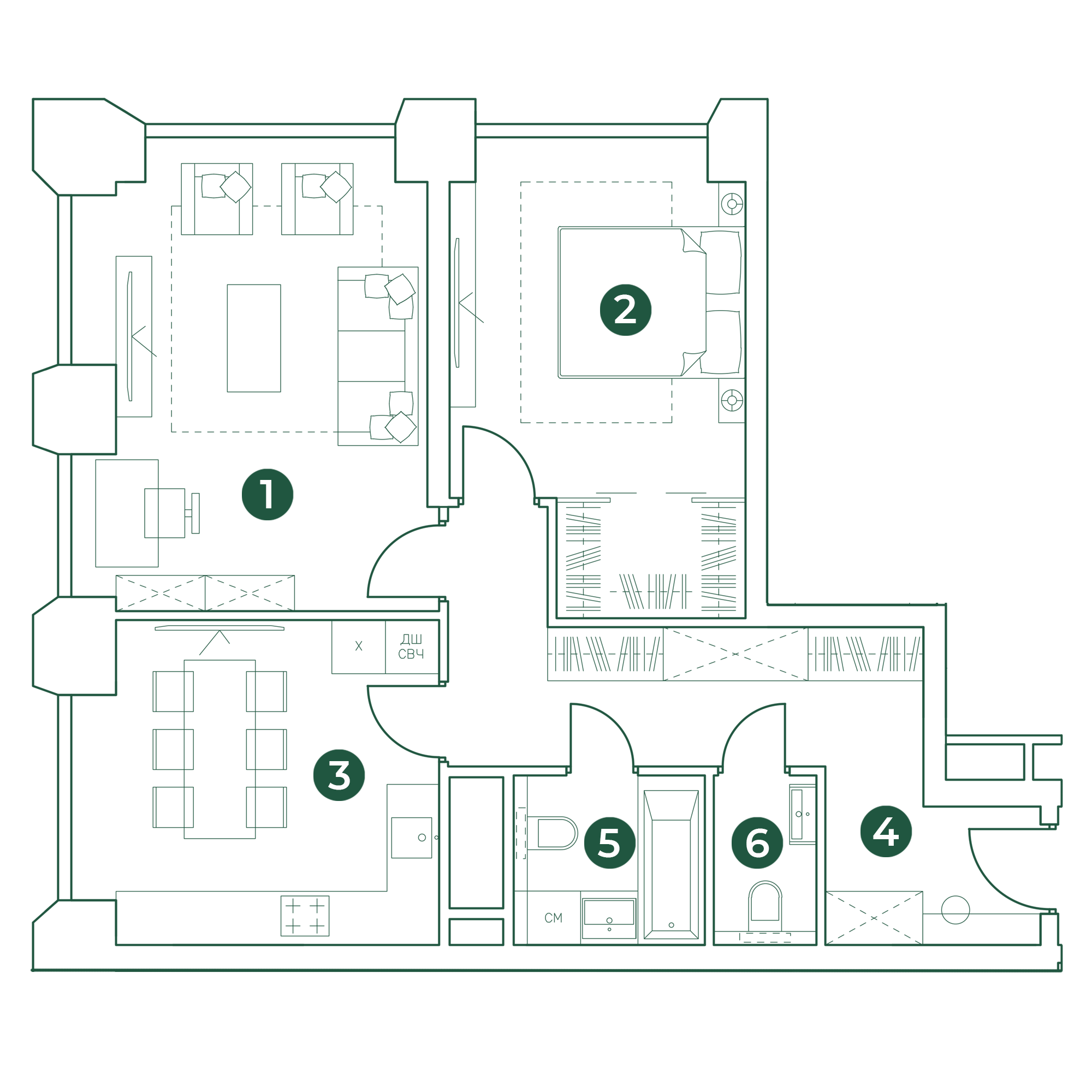 2-комнатная квартира 70.6 м² / 4 этаж в ЖК Very (№14) — купить квартиру в  новостройке ЖК VERY Ботанический сад в Москве от застройщика