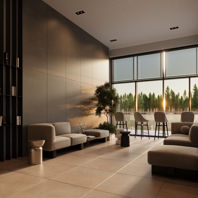 Просторная зона для отдыха