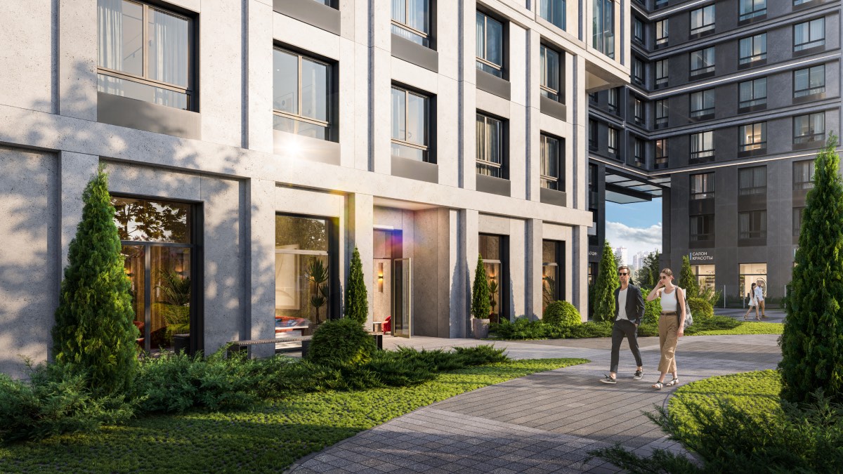 Благоустроенный двор